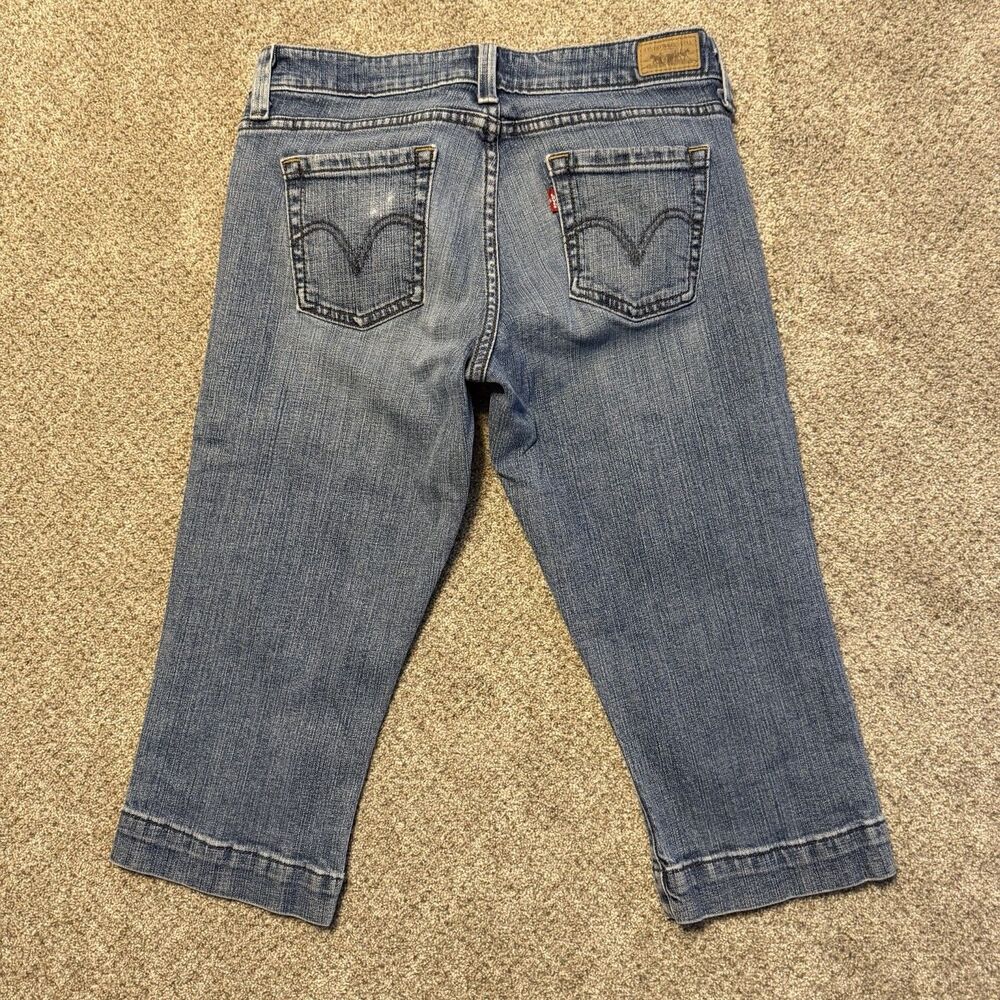 Levi's 545 Capri Jeans Women's Size 4 Medium Wash Denim Cropped Y2K Vintage 2008 - Picture 2 of 15